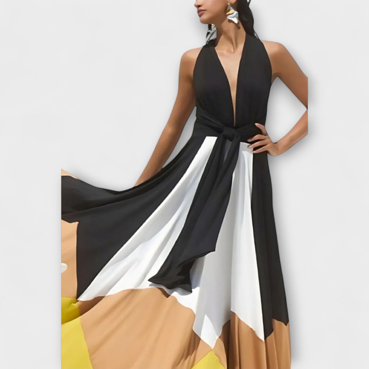Madeleine - Langes Kleid mit offenem Rücken