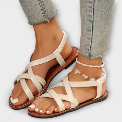 Carola - Damen Sandalen mit leichten Kreuzriemen 
