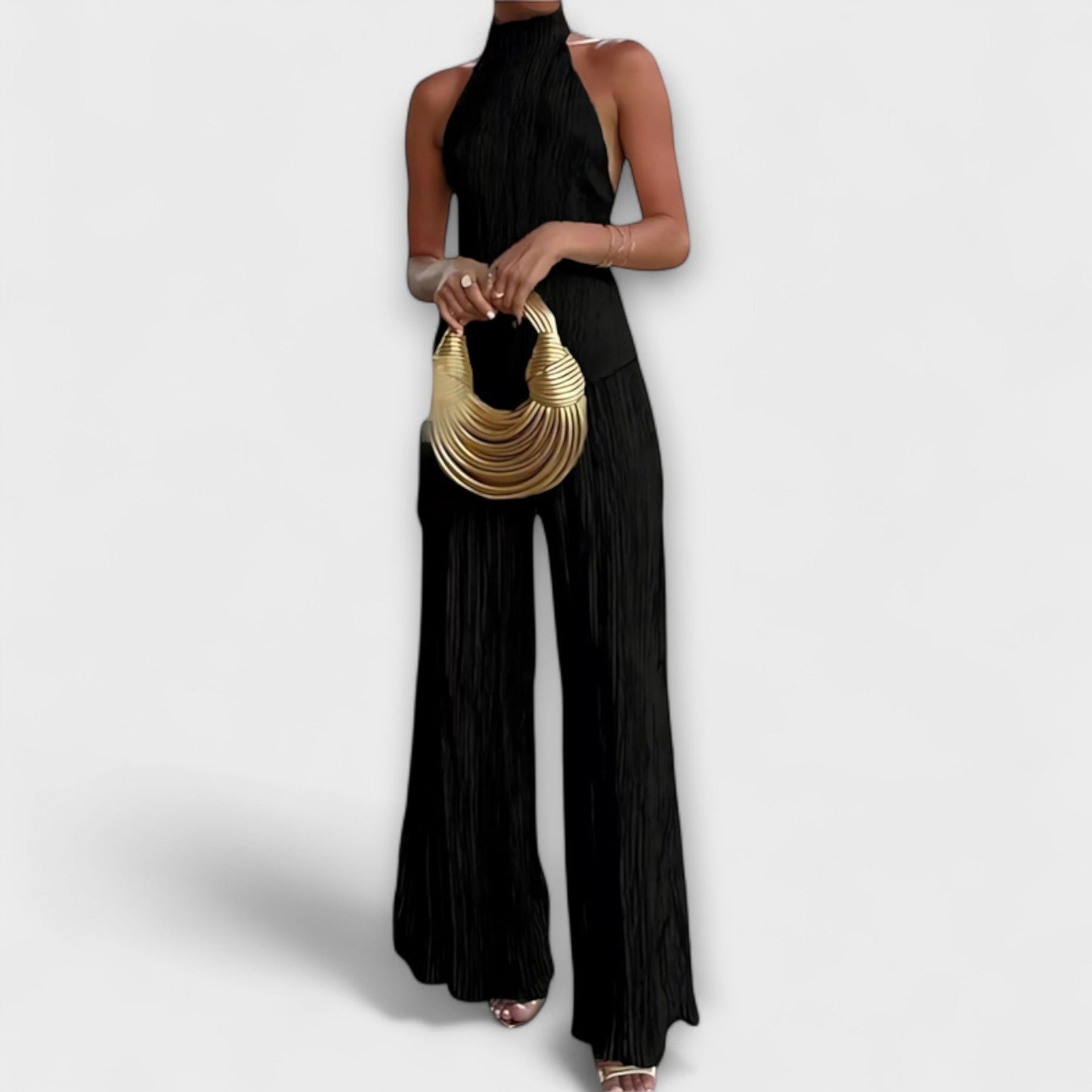 Pilarica – Elegantes, plissiertes, asymmetrisches Set