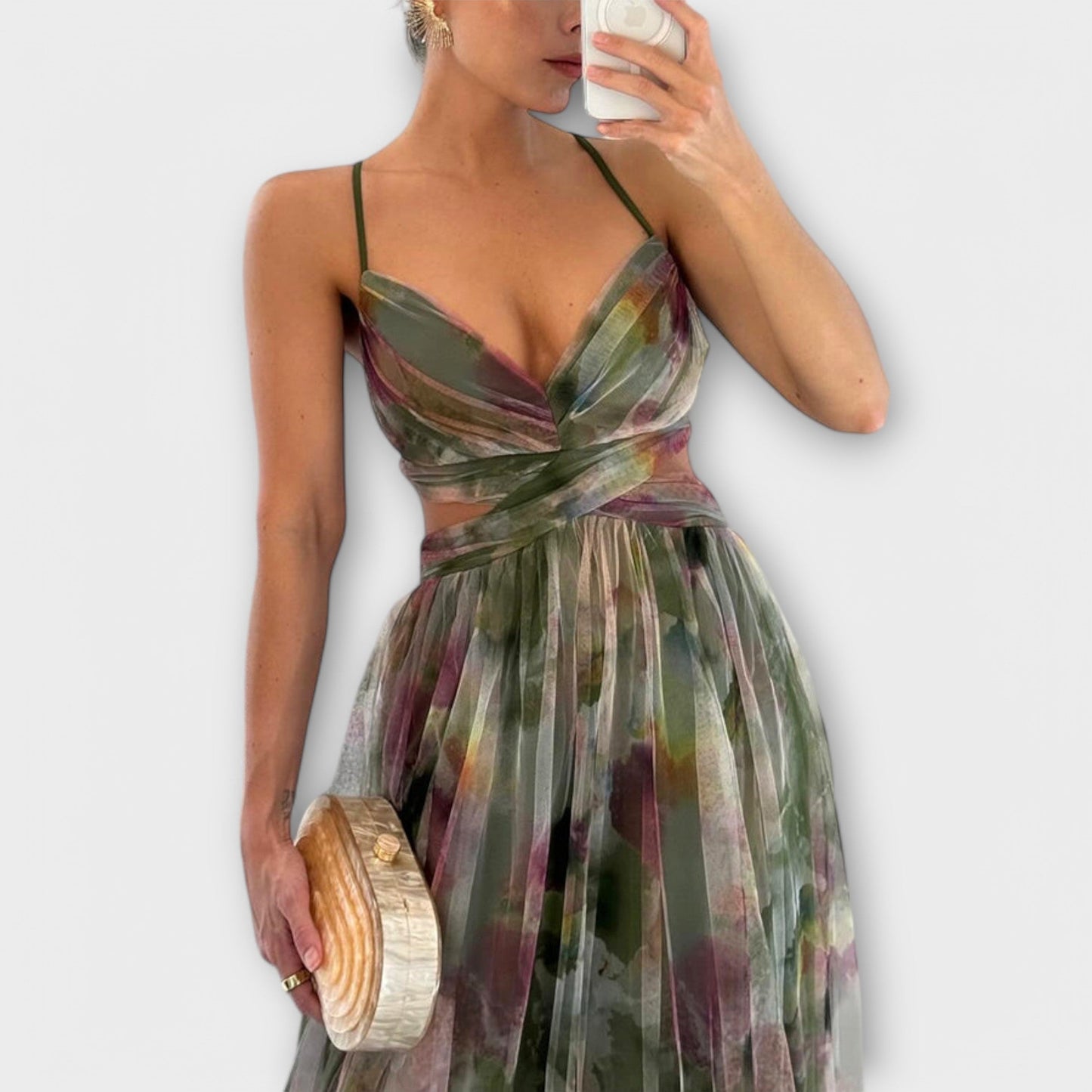 Almuth - Mesh Maxikleid - Elegant und Figurbetont 