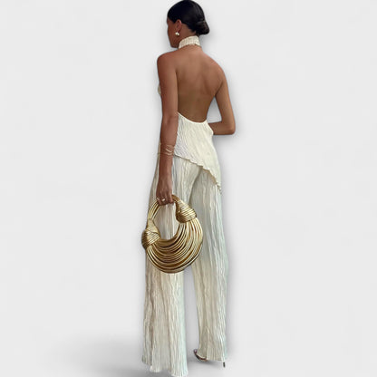 Pilarica – Elegantes, plissiertes, asymmetrisches Set