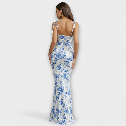 Kathrin – Ballkleid mit Blumenmuster und integrierten Schulterträgern