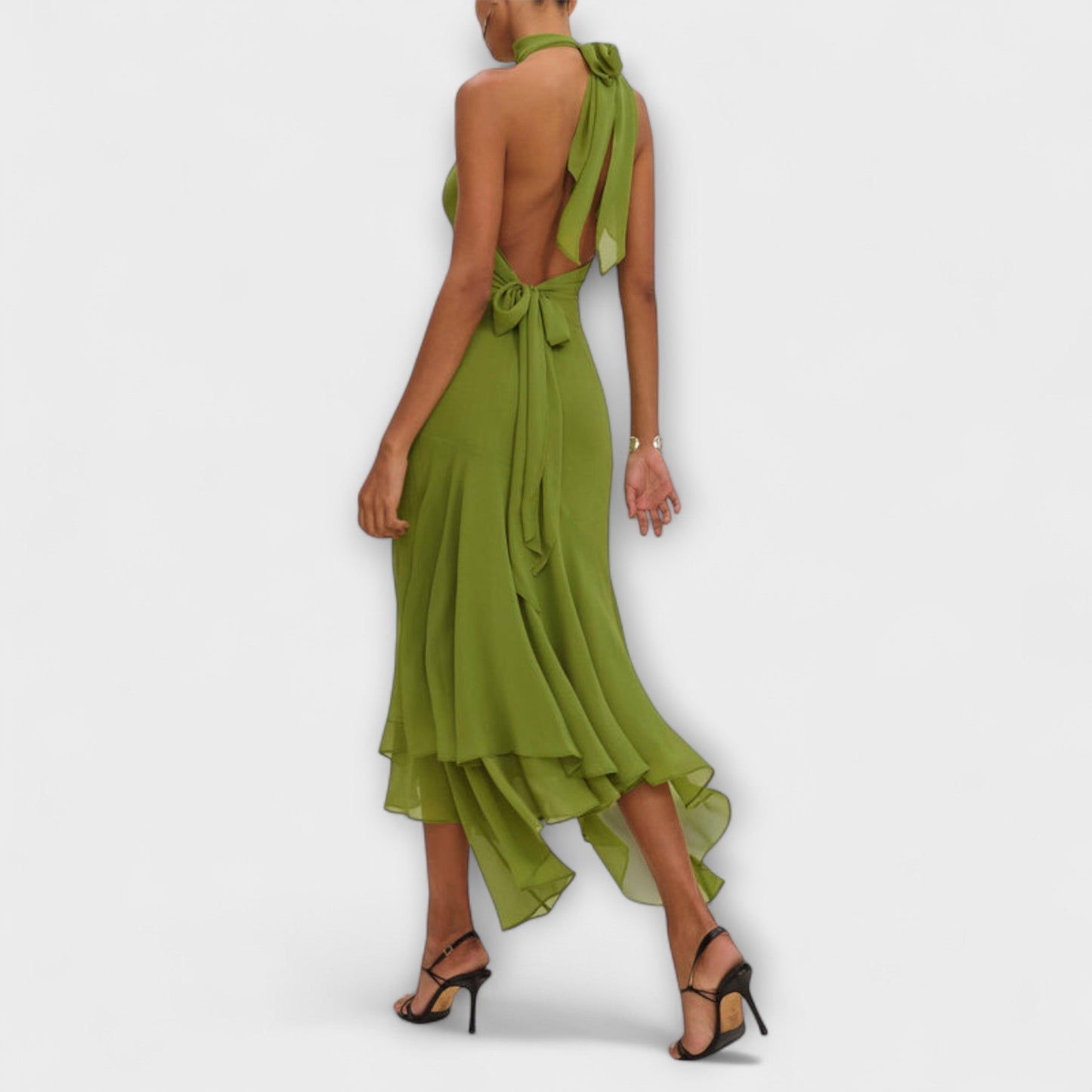 Nicole - Schickes asymmetrisches Maxikleid 