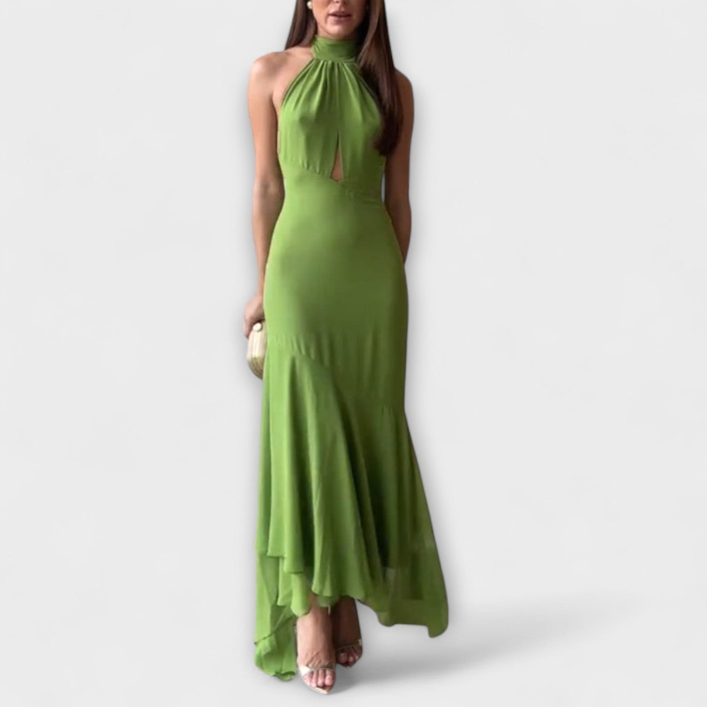 Nicole - Schickes asymmetrisches Maxikleid 