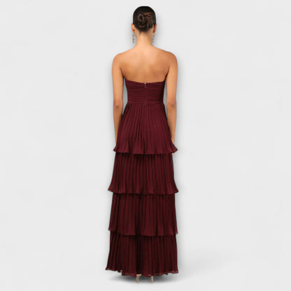 Ida - Trägerloses, ausgestopftes Maxikleid 