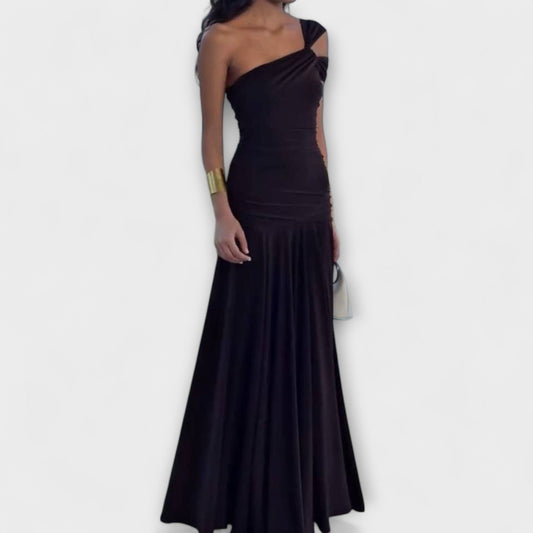 Rosalie - Off-Shoulder Enges Maxikleid