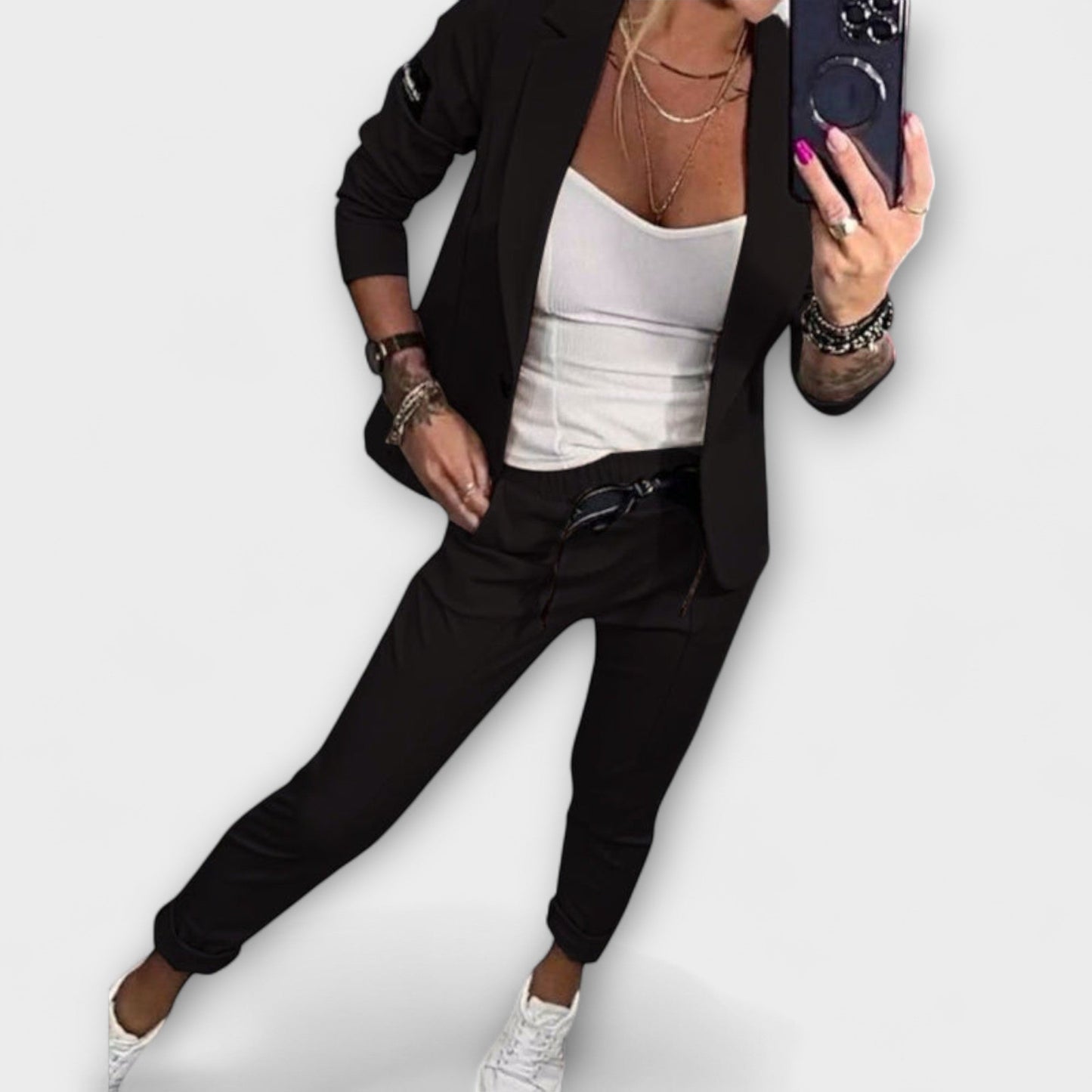 Katharina - Koordiniertes Set aus Top, Jacke und Hose