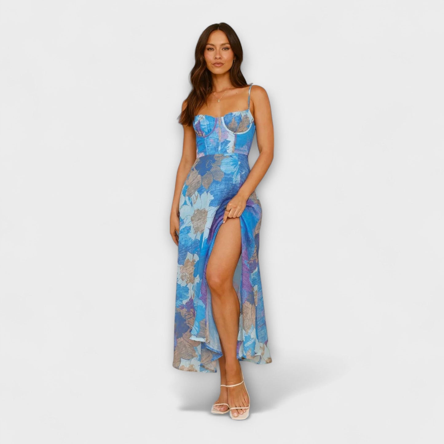Heidrun - Blumendruck-Trägerkleid für Damen - Stilvoll und Verführerisch