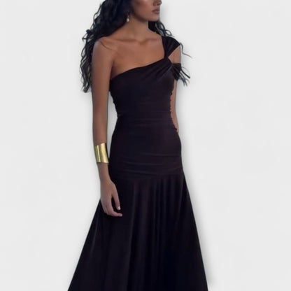 Rosalie - Off-Shoulder Enges Maxikleid