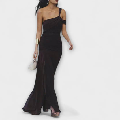 Rosalie - Off-Shoulder Enges Maxikleid