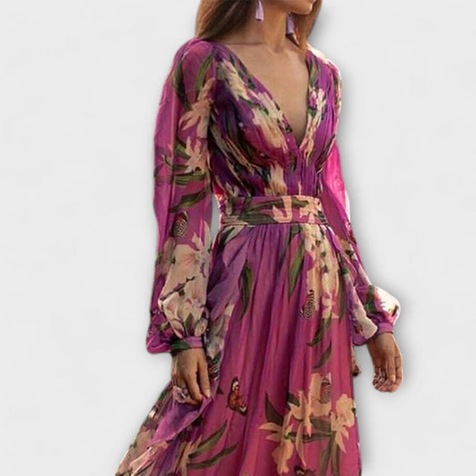 Frieda - Hochwertiges elegantes Maxikleid 