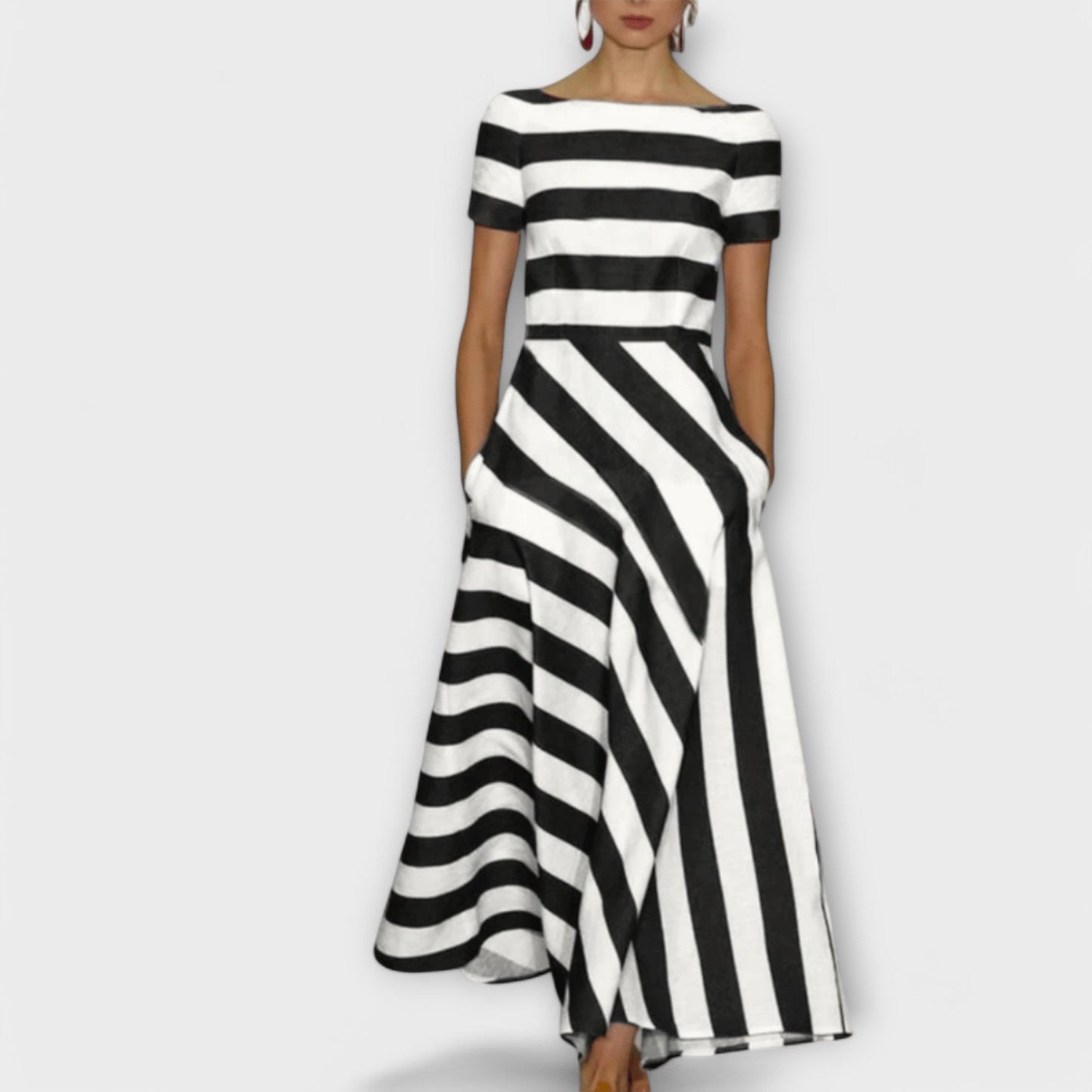 Klara-Louise - gestreiftes Maxikleid 