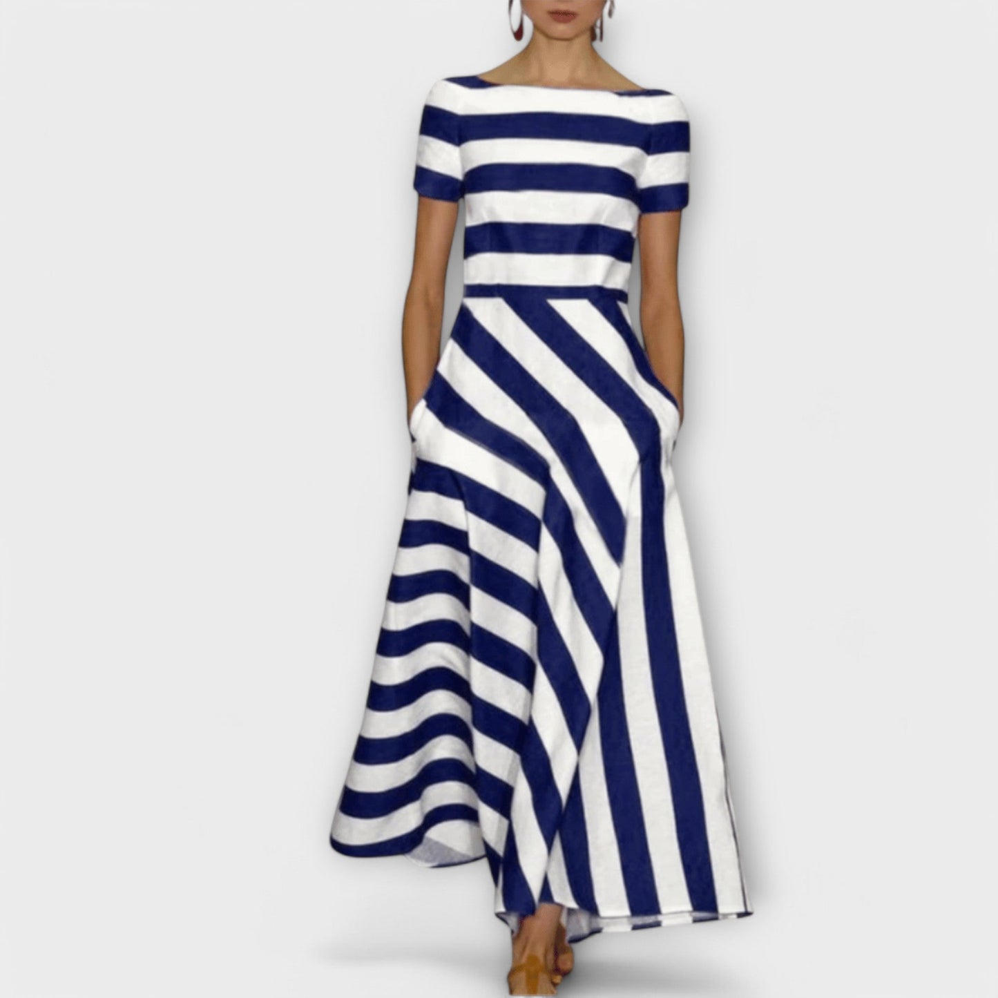 Klara-Louise - gestreiftes Maxikleid 