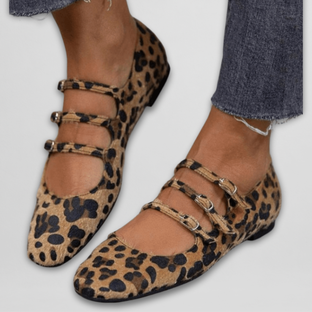 Marie - Ballerinas mit Animalprint