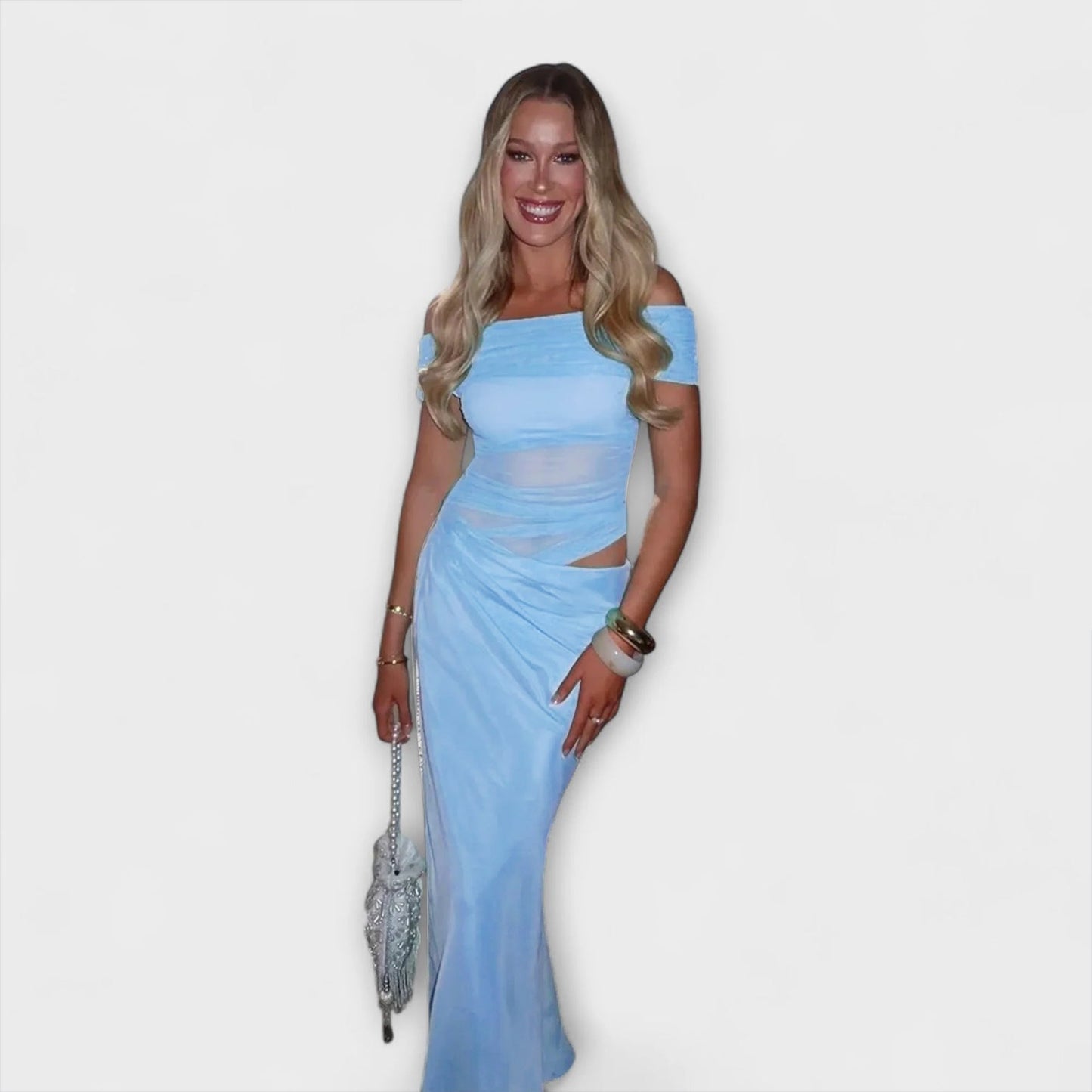 Evelyn - Rüschendes Unregulmäßiges Kleid 