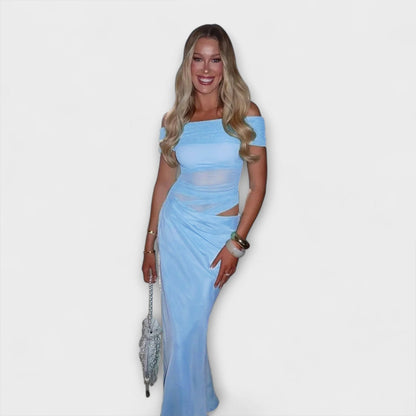 Evelyn - Rüschendes Unregulmäßiges Kleid 
