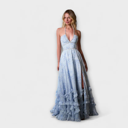 Petra - Schickes Langes Fließendes Kleid 