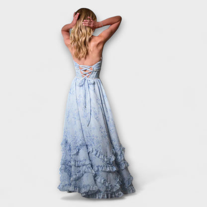 Petra - Schickes Langes Fließendes Kleid 