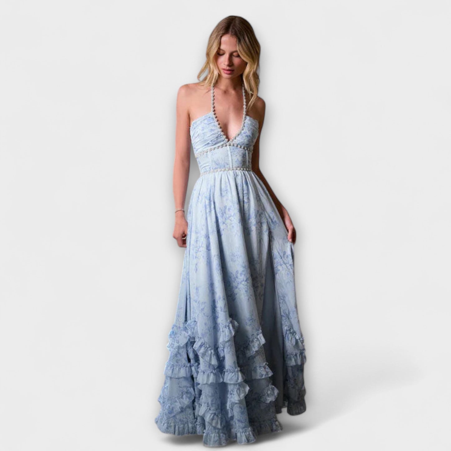Petra - Schickes Langes Fließendes Kleid 