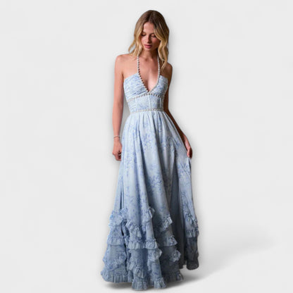 Petra - Schickes Langes Fließendes Kleid 