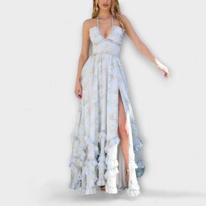 Petra - Schickes Langes Fließendes Kleid 