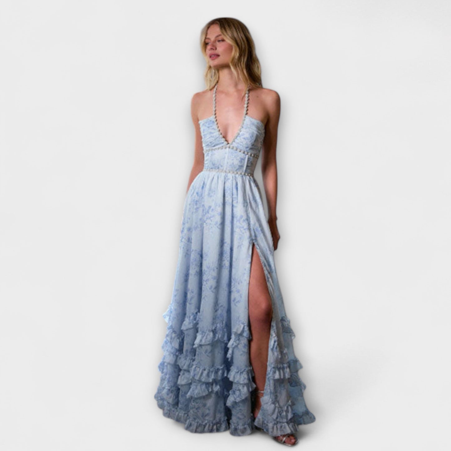 Petra - Schickes Langes Fließendes Kleid 