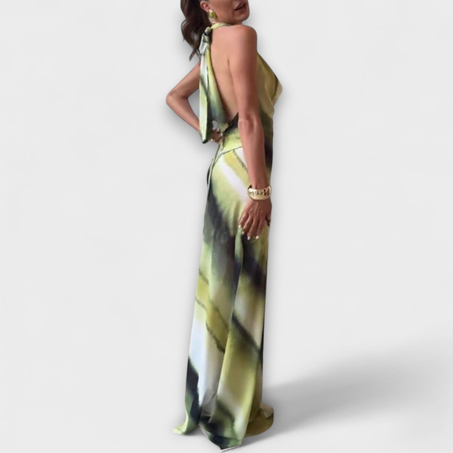 Miriam - Klassisches Tie-Dye Gradient Maxikleid 