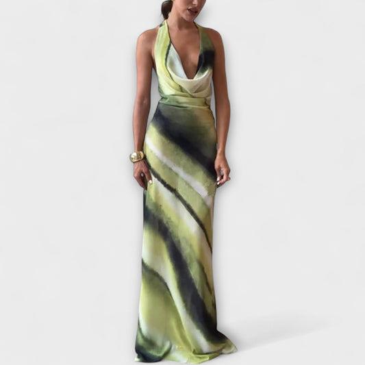 Miriam - Klassisches Tie-Dye Gradient Maxikleid 