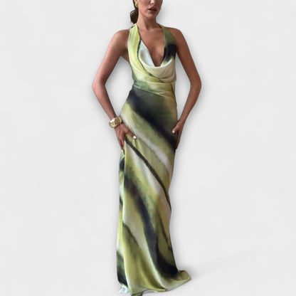 Miriam - Klassisches Tie-Dye Gradient Maxikleid 
