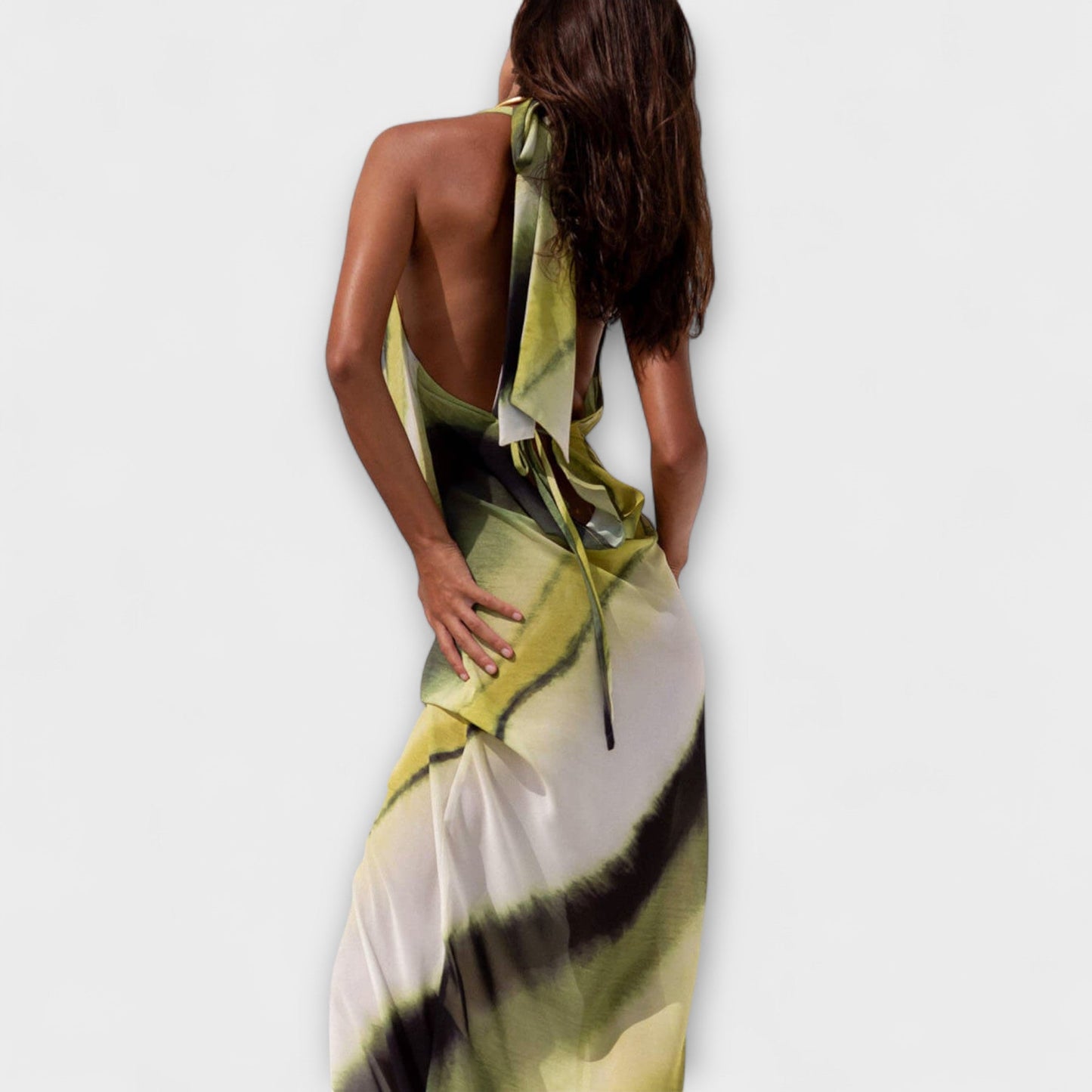 Miriam - Klassisches Tie-Dye Gradient Maxikleid 