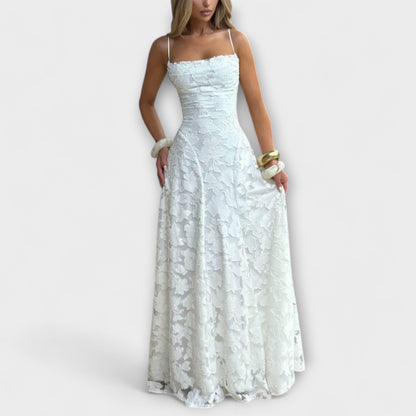 Ragna - Elegantes Jacquard-Maxikleid
