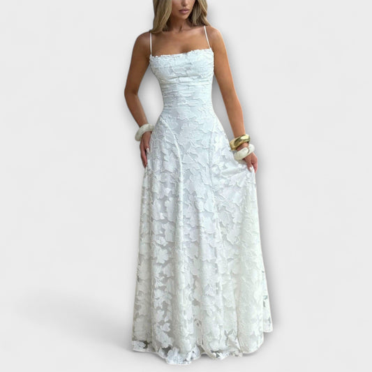 Ragna - Elegantes Jacquard-Maxikleid