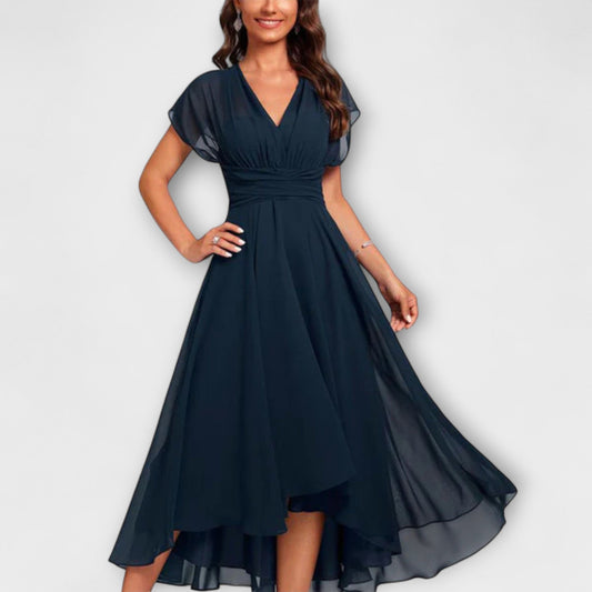 Quirina - V-Ausschnitt A-Linien Kleid