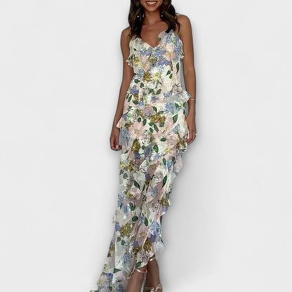 Luise - Rüschenkleid mit Trägerdruck 