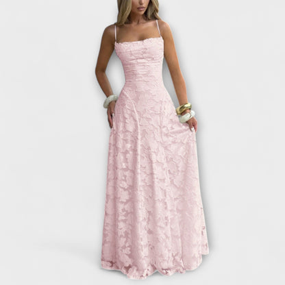 Ragna - Elegantes Jacquard-Maxikleid