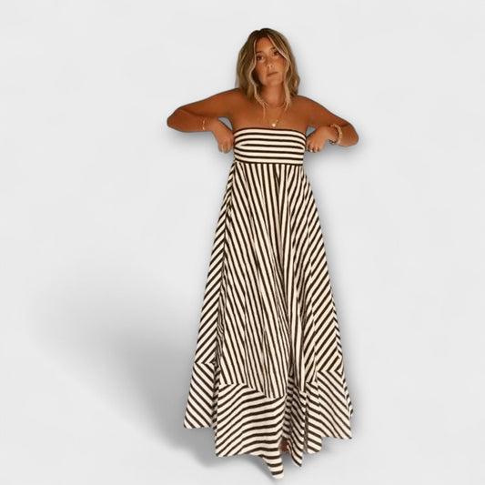 Sibylle - Nocturnal Charm Rüsch Maxikleid 