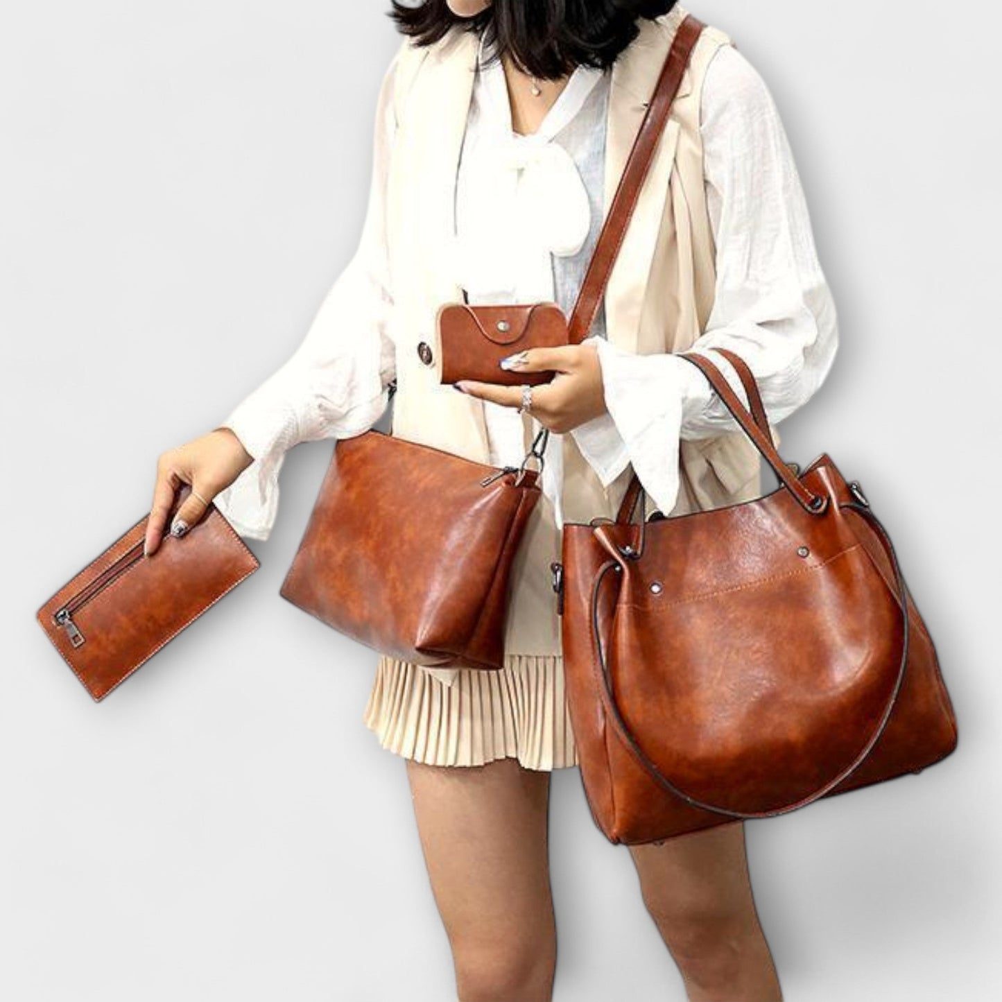 Ilse - 4-teiliges Vintage-Taschen-Set