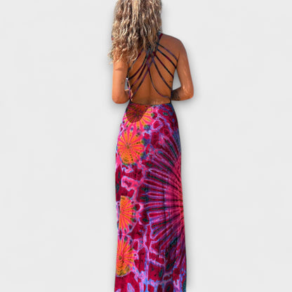 Elisabeth - La Bamba Maxikleid mit Tie-Dye-Print