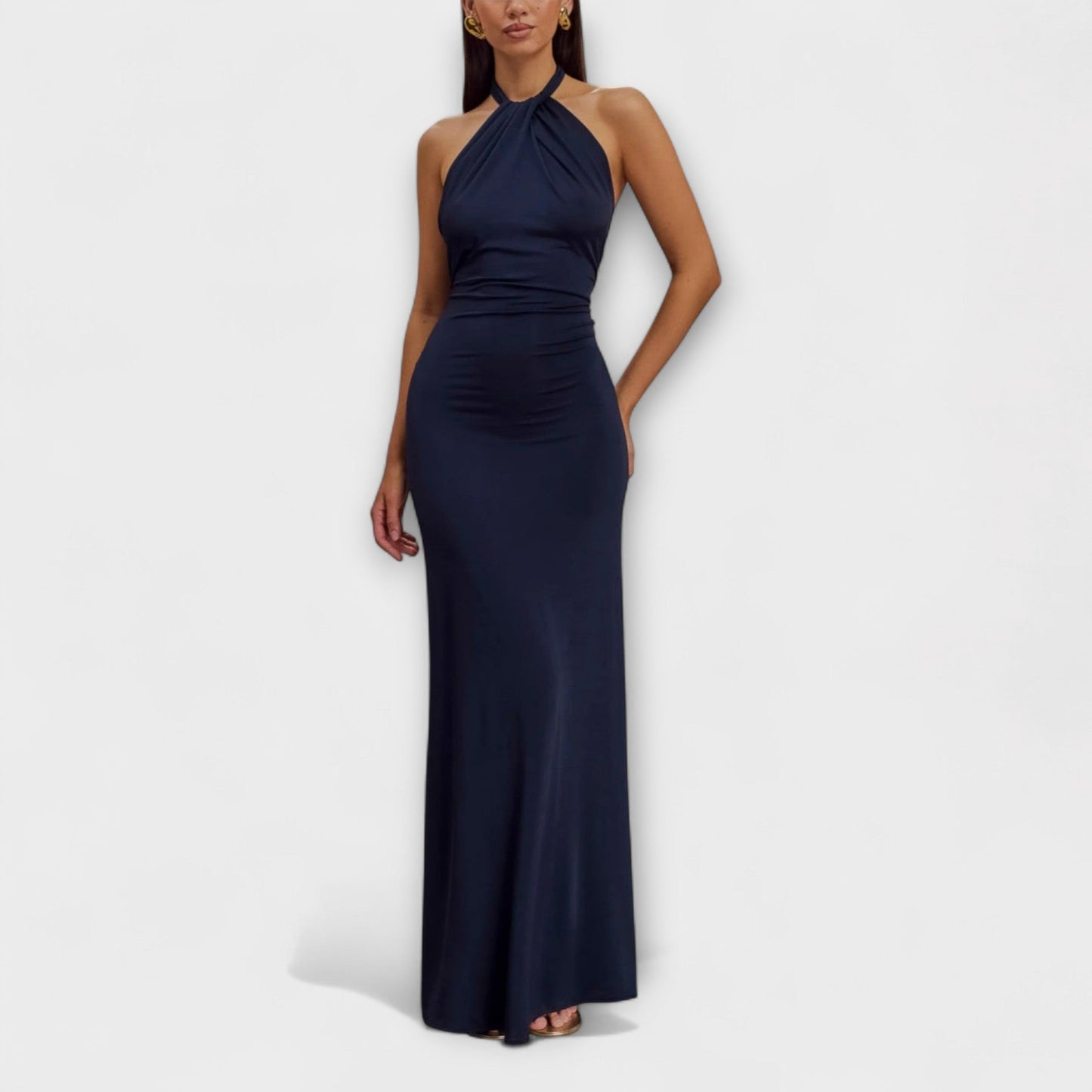 Freya - Slinky Neckholder Maxikleid 