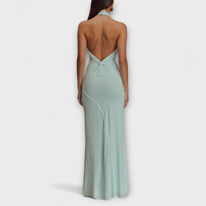 Freya - Slinky Neckholder Maxikleid 