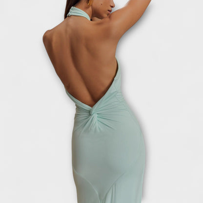 Freya - Slinky Neckholder Maxikleid 