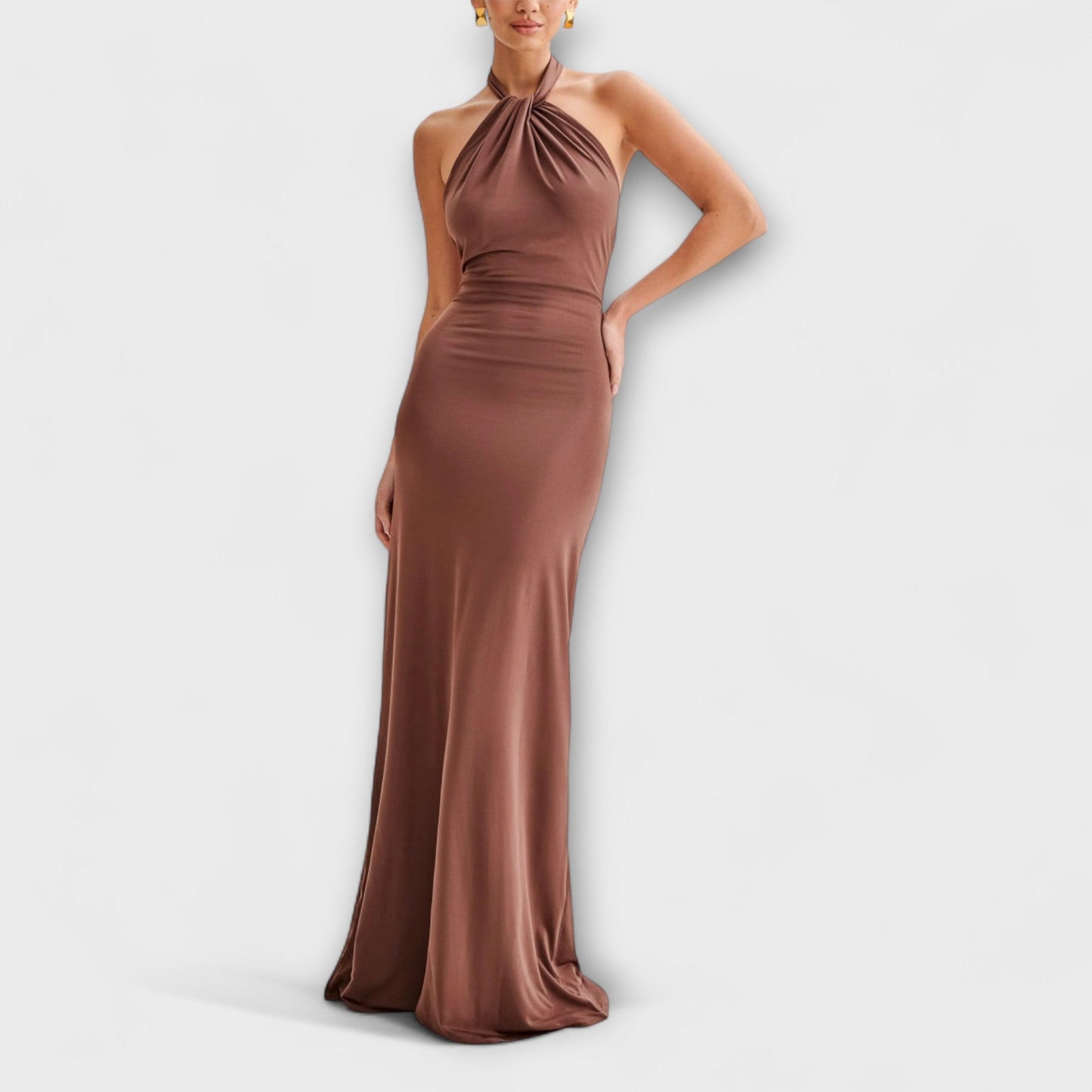 Freya - Slinky Neckholder Maxikleid 