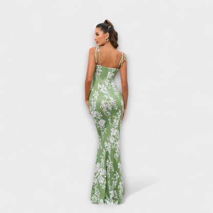 Kathrin – Ballkleid mit Blumenmuster und integrierten Schulterträgern