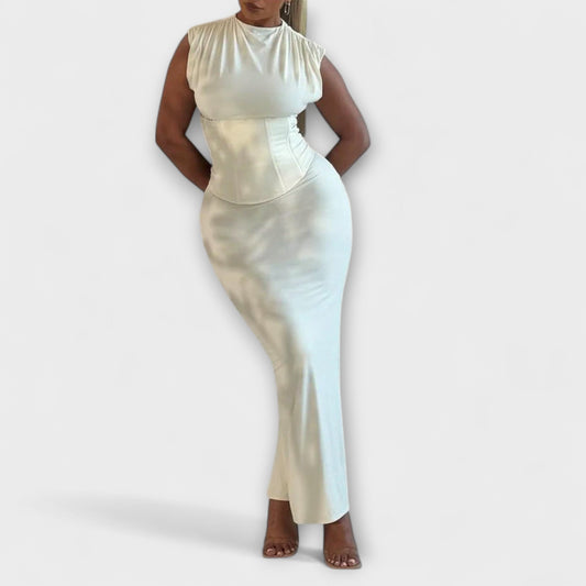 Heidi – Trägerloses Korsett-Maxikleid 