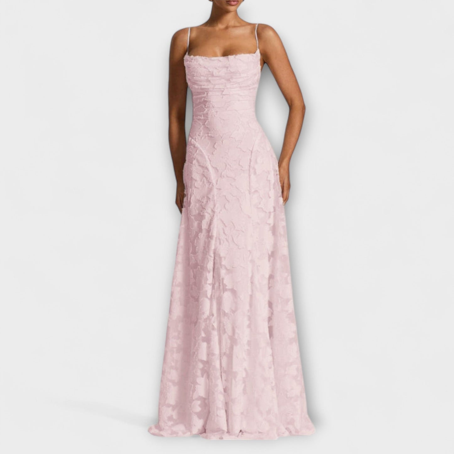 Ragna - Elegantes Jacquard-Maxikleid