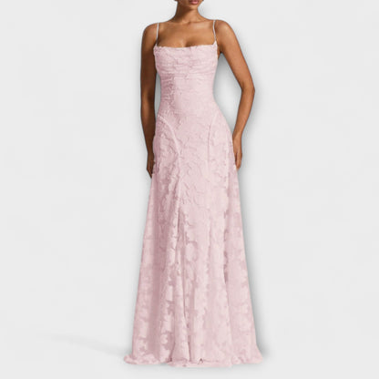 Ragna - Elegantes Jacquard-Maxikleid