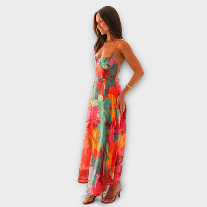 Heidrun - Blumendruck-Trägerkleid für Damen - Stilvoll und Verführerisch