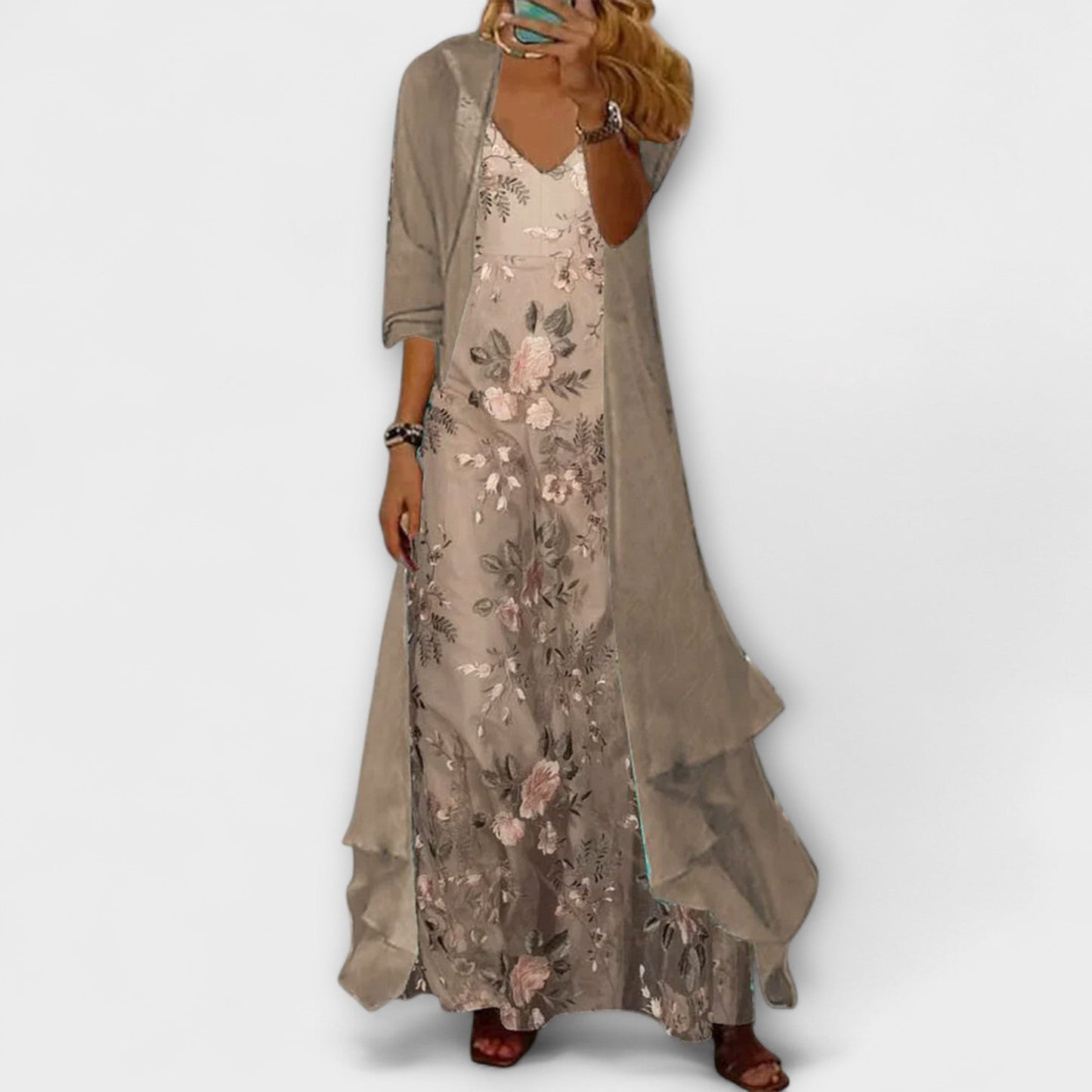 Zenzi - Maxikleid mit Jacke (2-teiliges Set) 