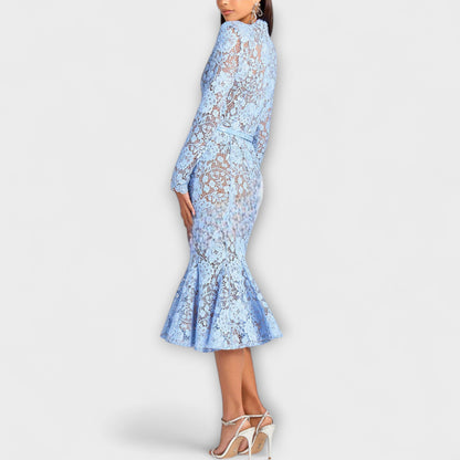 Martha – Elegantes Midi-Kleid aus floraler Spitze 