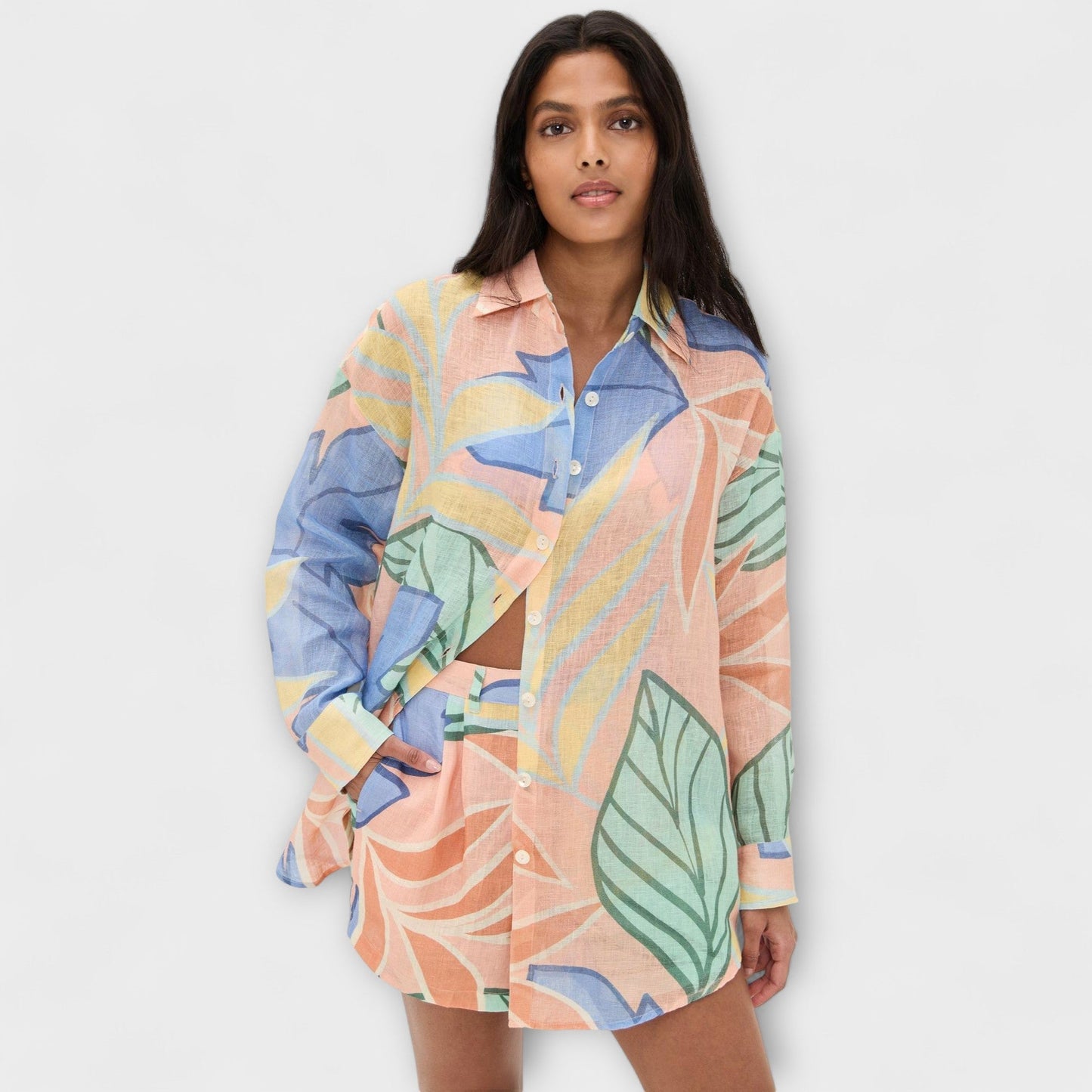 Mary – Tropisches Blattdruck Kurzset von Playa Boyfriend